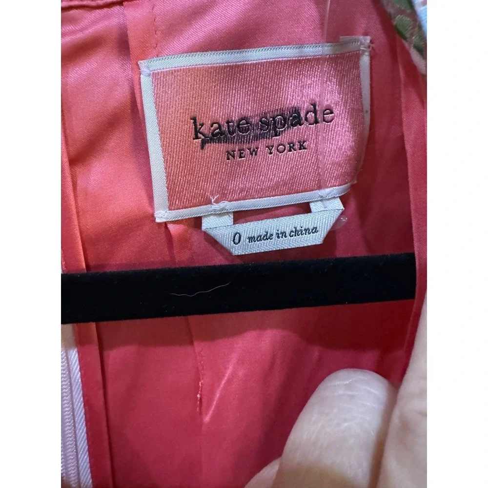 Kate Spade Pink Floral Sleeveless Burnout Dress Size O